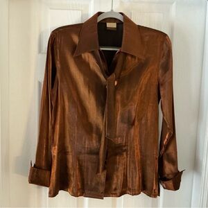 Copper iridescent blouse size 36